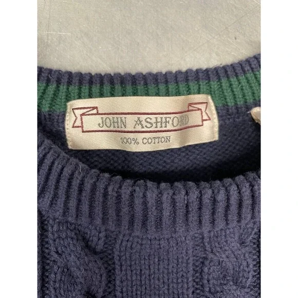 Vintage John Ashford Cable Knit Sweater Mens‎ Large - Picture 5 of 8